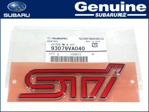 Genuine Rear STI Tailgate Badge Emblem For: Subaru Impreza VAB VAF 15-20 - Picture 1 of 1
