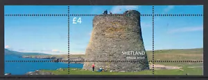 GB Local Cinderella Shetland Mousa Broch £4 PERF Mini-sheet UNM 2019 - Picture 1 of 1