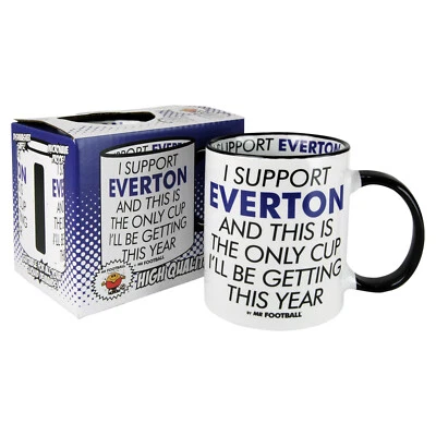 I SUPPORT EVERTON MUG gift for fan FOOTBALL gift boxed - Image 1 of 4