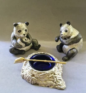 Silber Panda Gewürzset von William Comyns London 1991 1028g - Bild 1 von 13