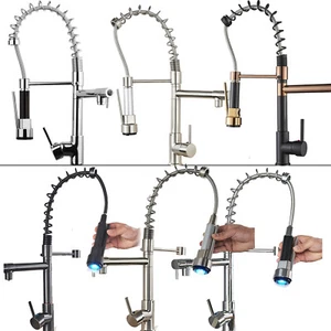 Pull Down Kitchen Sink Faucet Swivel Spout Single Hole Mixer Tap Deck Mount - Bild 1 von 85