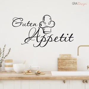 Wandtattoo Küche Guten Appetit Mütze Wandaufkleber Küchenaufkleber Küchensprüche - Bild 1 von 6