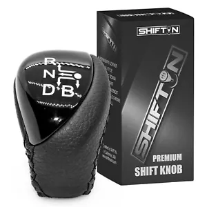 Black Leather Gear Shift Knob for 2010 2011 2012 2014 2015 Toyota Prius Hybrid - Picture 1 of 9