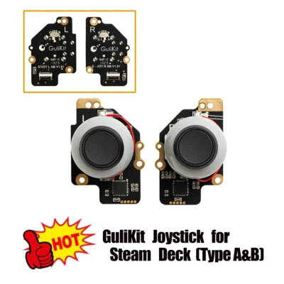 GuliKit Joystick for Steam Deck(Type A&B),No Soldering Needed(2 Pack-Left/Right)