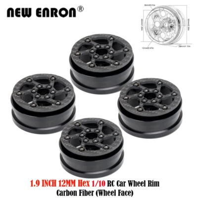 +0.35mm Offset 1.9 Beadlock Wheel Rims for 1/10 VS4-10 RC4WD TF2 SCX10 AXI03007 - Image 1 of 4
