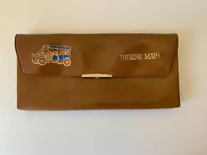 Vintage Touring Maps Brown Vinyl Map Holder Case Cover - Picture 1 of 6