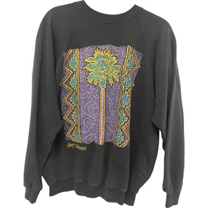 Vintage Gulf Shores Sweatshirt Herren Größe Large Schwarz Rundhals Langarm - Bild 1 von 7