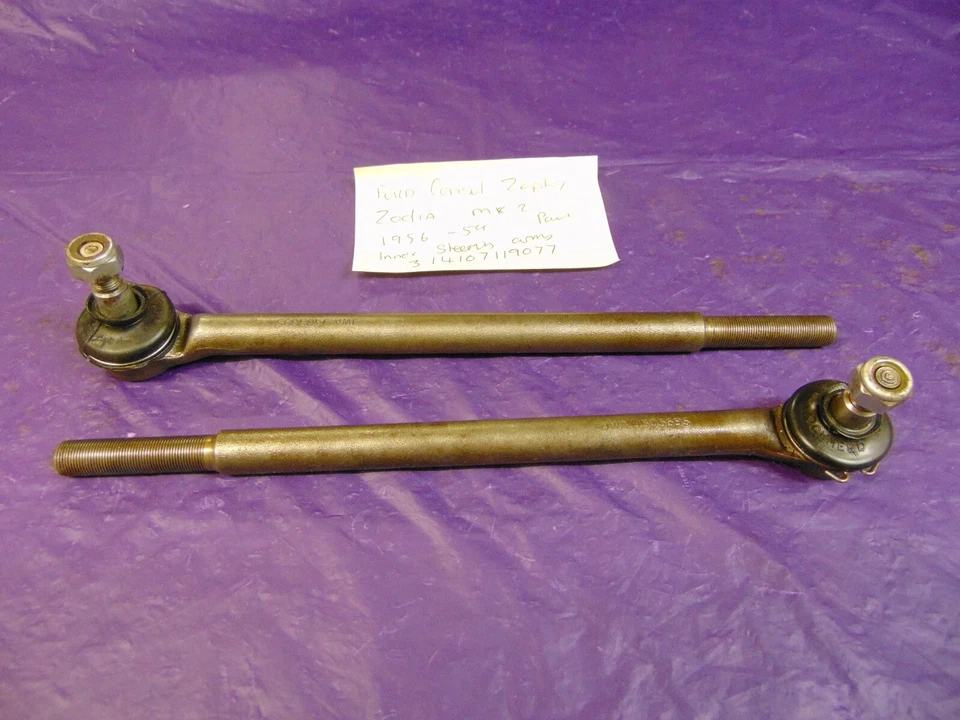 PAR FORD ZODIAC ZEPHYR CONSUL MK2 1956-59 NUEVO DE LOTE ANTIGUO VARILLAS DE DIRECCIÓN INTERIORES EXTREMOS INTERIORES Foto 1 de 1