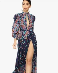 Fashion Nova Womens Dress Fits Small High Neck Floral Maxi Dress - Picture 1 of 11
