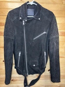 ALLSAINTS Wildleder Bikerjacke Damen Größe S schwarz LESEN! - Bild 1 von 6