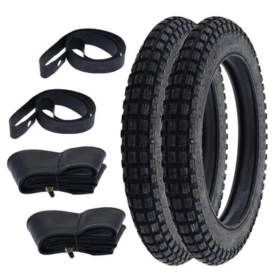 Enduro Reifen komplett Set 2x Kenda K262 3.00-16 (3 x 16) 43P TT f. MZ ETZ TS ES - Bild 1 von 4