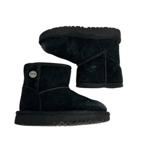 Ugg Kids Mini Jona Boot in Black Size 8 Toddler Little Girls - Picture 1 of 10