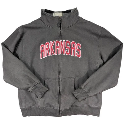 Sudadera Colosseum Athletics Arkansas Razorbacks Cremallera Completa Para Hombres 2XL Gris Preppy Foto 1 de 4