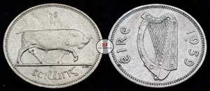 [#446] - Ireland 1959 | Irish Shilling | 1s | Bull | KM.14a - Bild 1 von 2