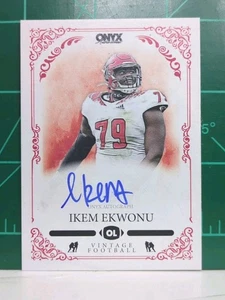 Ikem Ekwonu 2022 Onyx Vintage Fútbol Automático VAIE Carolina Panthers NC State - Imagen 1 de 3