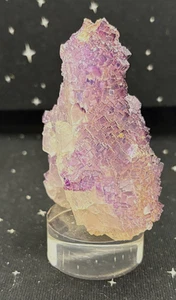 Natürlicher Bergquarz Kristall violette Farbe auf einem klaren Glasboden 4,75" - Bild 1 von 11
