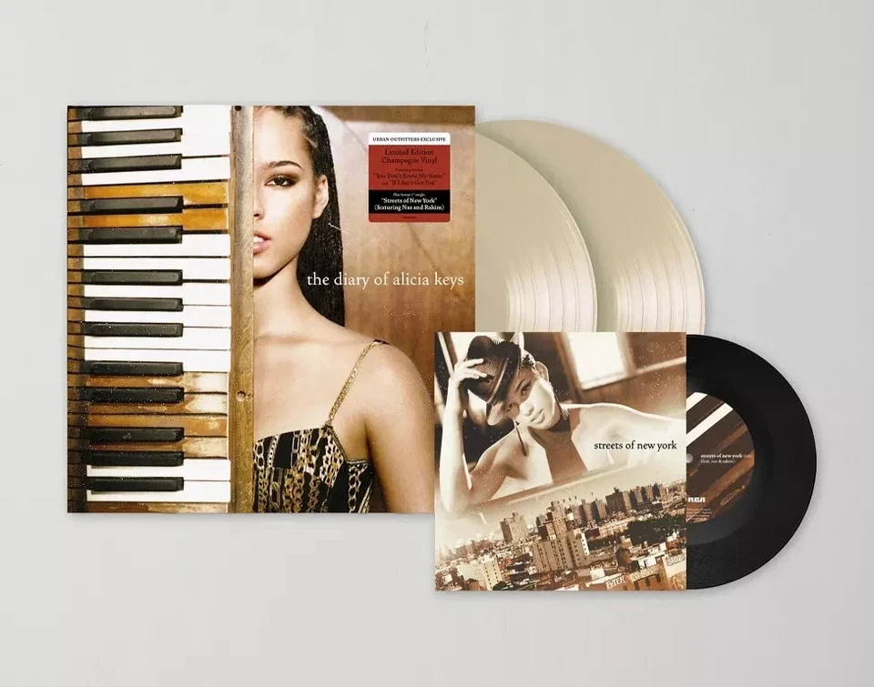 The Diary Of Alicia Keys Champagne Color Vinyl 2xLP + 7" Urban Outfitters UO - Image 1 of 1