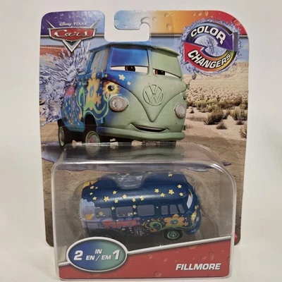 Disney Pixar Cars Fillmore Color Changers 1/55 Scale Diecast New On Card - Image 1 of 4
