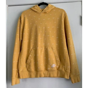 Nike All Over Swoosh Check Hoodie Gelb Größe L  - Bild 1 von 11