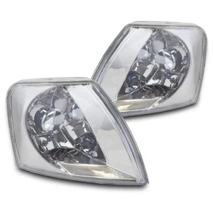 For 97 98 99 00 Volkswagen Passat B5 Front Corner Signal Light Chrome Left+Right - Picture 1 of 4