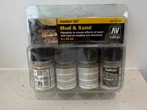 Vallejo Pigments Set Mud & Sand (73.191) / Soot & Ashes (73.193) 4 x 35ml Sealed - Bild 1 von 6