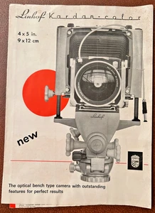 Linhof Kardan-Color Vintage Camera Print Ad Optical Bench Type German - Bild 1 von 2