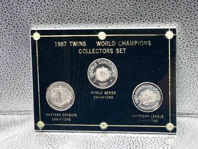 Rare 1987 Minnesota Twins World Champions Collector's Silver Coin Set - Image 1 of 4