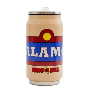 King Of The Hill Alamo Beer Logo Stainless Steel Drinking Can | Holds 9 Ounces - Picture 1 of 8