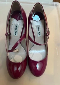 miu miu shoes patent leather pink 38 - Picture 1 of 3