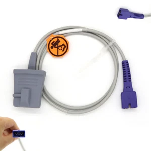 Wiederverwendbar Kompatibel mit Nellcor Erwachsene Soft Finger Clip SpO2 Sensor Sonde 9Pin - Bild 1 von 11