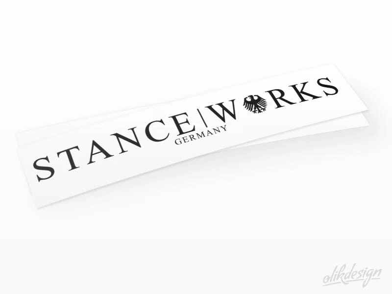STANCE|WORKS Germany Aufkleber (Sticker), 58 cm x 6,4 cm