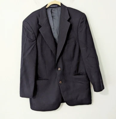 Классический синий блейзер Ralph Lauren из 100% шерсти на двойных пуговицах спереди размер 40 R - Изображение 1 из 4