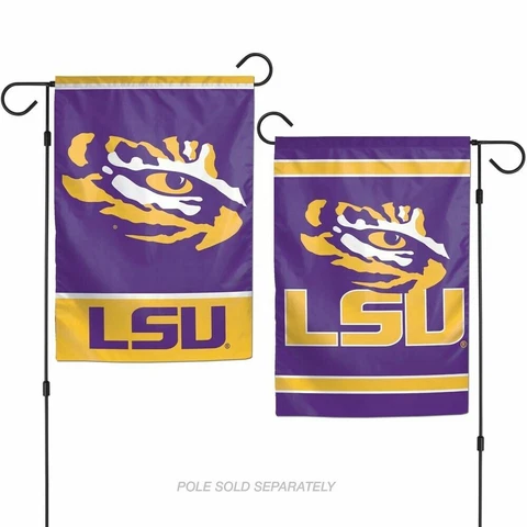 LSU Tigers 2 SIDED GARDEN FLAG 12"X18" Yard  BANNER  U.S.A MADE Cover