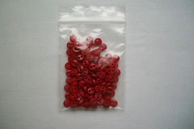 25, 50, 100 ct Micro Mini 4 mm 2 Hole Flat Buttons (Crafts, Doll Clothes, Cards) - Image 1 of 4