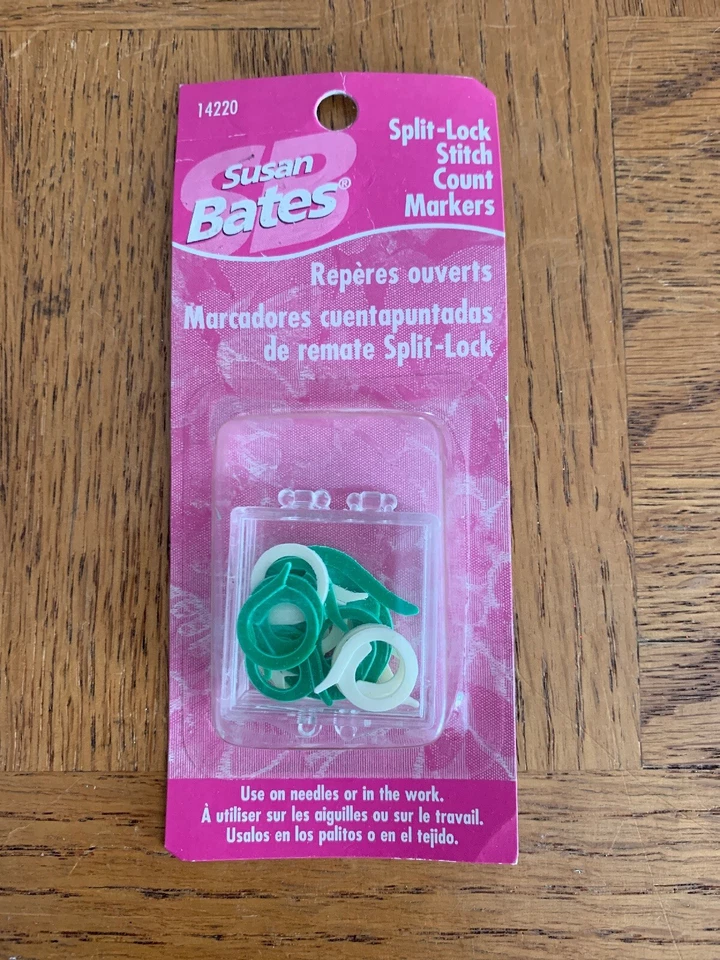 Susan Bates Split Lock Stitch Marker 2 Sizes 15/pkg 14220