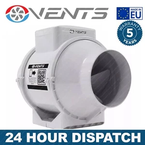 High Power In Line Loft Mounted Extractor Fan - Bath, Wet Room, Shower 4" 5" 6" - Picture 1 of 12