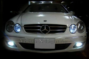 Mercedes CLK W209 2005-2009 Pair Bulbs Fog LED White 6000K + Resistors Canbus - Picture 1 of 2
