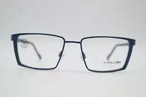 Brille Eschenbach Titanflex 850082 Blau Rechteckig Brillengestell eyeglasses Neu - Photo 1 sur 6