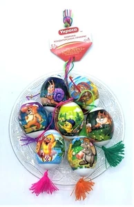 Set of 7 Wrapped in Plastic Shrink Sleeve Ukrainian Easter Eggs - Chicken Size - Picture 1 of 3