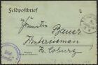 Dt. Fp Im Baltikum 1914/18 K.D. Feld-Postesped. 8. Cavall. Div., 3.8.16, Auf Fel