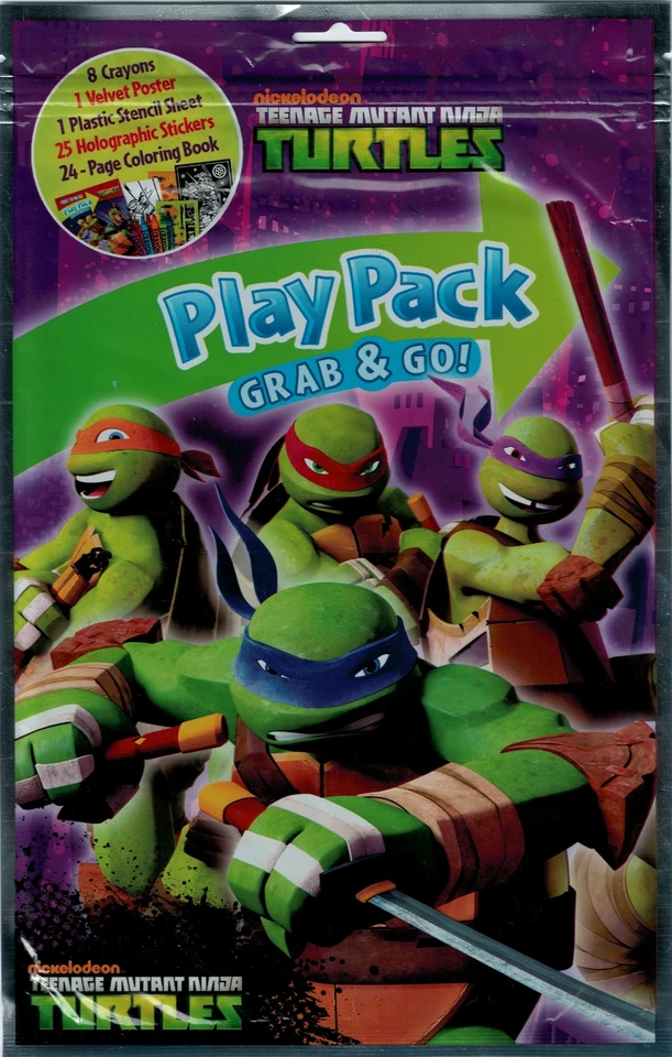 NEW TMNT Teenage Mutant Ninja Turtles Grab & Go Play Pack XL - Party Favor, Gift - Image 1 of 1