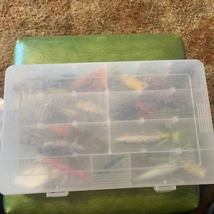VINTAGE FISHING LURE MOST TOPWATER LOT With Box Slop Frog Scum Hula Snag Pruf - Picture 1 of 21