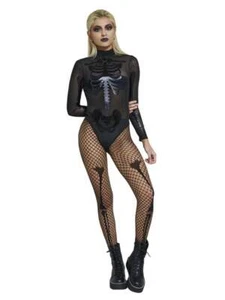 skeletion sexy leotard Bodysuits panel Clubbing Outfit - Picture 1 of 1