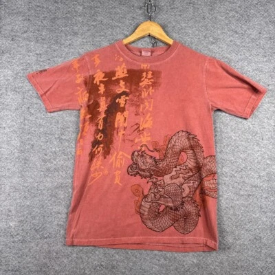 Сумасшедшие рубашки дракон рубашка мужская маленький S красный Чили окрашенный AOP все над печатью Y2K - Изображение 1 из 4