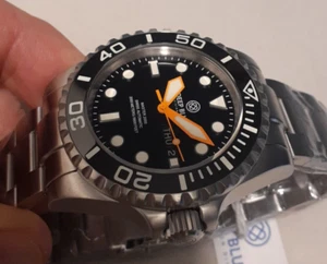 DEEP BLUE MASTER 2000 DAY DATE AUTOMATIC DIVER, SWISS ETA 2836-2, BRAND NEW - Picture 1 of 15