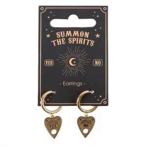 GOLD TONE TAKING BOARD PLANCHETTE DROP EARRINGS - Picture 1 of 3