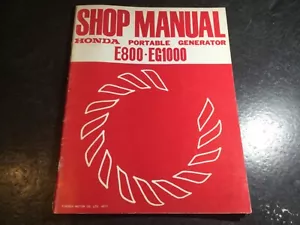 Honda EG800 EG1000 Portable Generator Factory Shop Manual with G35 Engine A.V.R. - Foto 1 di 8