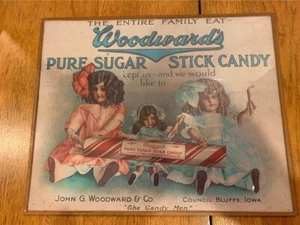 Woodwards Pure Sugar Stick Candy Retro Print 1906 Reproduction - Picture 1 of 3