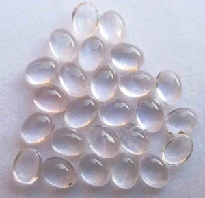 Lotto pietre preziose sfuse cabochon ovale quarzo rosa naturale 18,00 ct - Foto 1 di 2