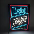 Vintage Schlitz Light Pilsner Beer Advertising Light Up Bar Sign c 1980 s